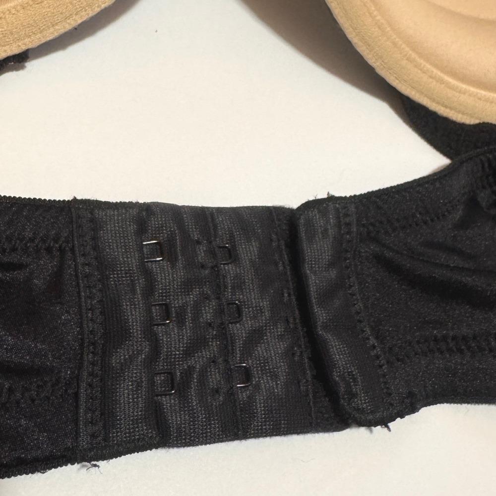 Maidenform Black Lace Padded Underwire Bra 40DD Floral Overlay 04166M - Picture 7 of 9